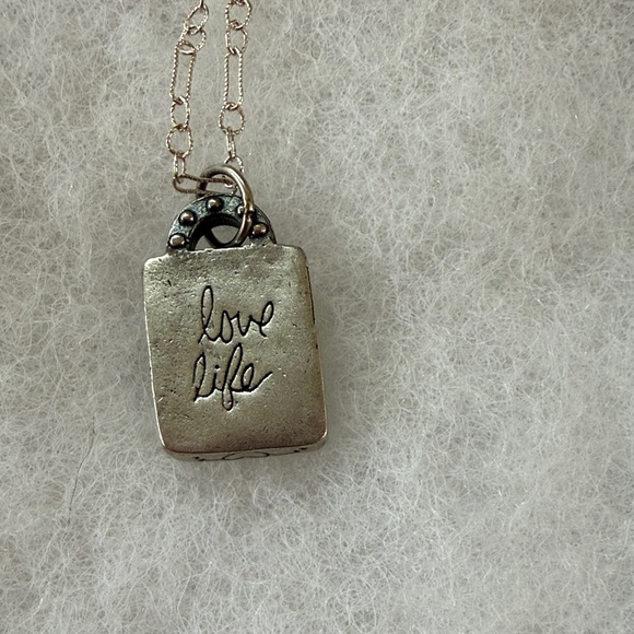 Sundance Silver Necklace with Turquoise "C" Pendant by Jes MaHarry (NIB) - Picture 3 of 8